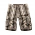 Men's Fashion Plaid Multi-pocket Shorts Summer Breathable Knee-Length Casual Shorts