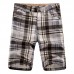 Men's Casual Lattice Knee-Length Cotton Shorts Summer Breathable Shorts Pants