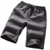 Men's Breathable Loose Casual Shorts Summer Solid Color Thin Knee-Length Shorts Pants