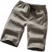 Men's Breathable Loose Casual Shorts Summer Solid Color Thin Knee-Length Shorts Pants