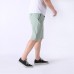 Men's Breathable Quick-drying Knee-length Shorts Elastic Waist Solid Color Casual Shorts