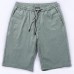 Men's Breathable Quick-drying Knee-length Shorts Elastic Waist Solid Color Casual Shorts