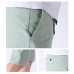 Men's Breathable Quick-drying Knee-length Shorts Elastic Waist Solid Color Casual Shorts