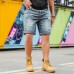 Summer Plus Size Retro Nostalgic Fashion Ripped Holed Short Jeans for Men