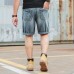 Summer Plus Size Retro Nostalgic Fashion Ripped Holed Short Jeans for Men