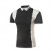 Men's Summer Hit Color Short-sleeved Golf Shirt Fashion Casual Stand Collar Tops Tees