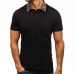 Summer Leisure Golf Shirts Turn-down Collar Loose Short Sleeve Solid Color T-shirts for Mens