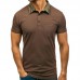 Summer Leisure Golf Shirts Turn-down Collar Loose Short Sleeve Solid Color T-shirts for Mens