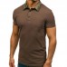 Summer Leisure Golf Shirts Turn-down Collar Loose Short Sleeve Solid Color T-shirts for Mens