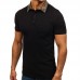 Summer Leisure Golf Shirts Turn-down Collar Loose Short Sleeve Solid Color T-shirts for Mens