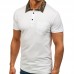 Summer Leisure Golf Shirts Turn-down Collar Loose Short Sleeve Solid Color T-shirts for Mens