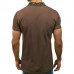 Summer Leisure Golf Shirts Turn-down Collar Loose Short Sleeve Solid Color T-shirts for Mens