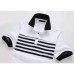 Men's Casual Fashion Striped Short Sleeved Golf Shirt Breathable Trun Down Tops