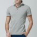 Men's Casual Slim Lapel Golf Shirt Summer Half Sleeve Pure Color Thin Tops Tees