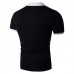 Men's Casual Color Block Slim Golf Shirt Summer Comfort Short Sleeve Tops Tees