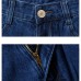 Mens High Rise Cotton Business Casual Straight Leg Loose Classic Jeans Denim Pants