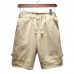 Men's Leisure Elastic Waistline Drawstring Shorts Summer Loose Solid Color Shorts