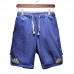 Men's Leisure Elastic Waistline Drawstring Shorts Summer Loose Solid Color Shorts