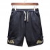 Men's Leisure Elastic Waistline Drawstring Shorts Summer Loose Solid Color Shorts