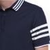 Men's Fashion Stripes Sleeve Trun-down Short Sleeve Casual Golf Shirt