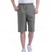 Summer Thin Middle-aged Men's Shorts Elastic Waist Breathable Loose Cotton Linen Shorts