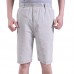 Summer Thin Middle-aged Men's Shorts Elastic Waist Breathable Loose Cotton Linen Shorts