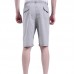 Summer Thin Middle-aged Men's Shorts Elastic Waist Breathable Loose Cotton Linen Shorts