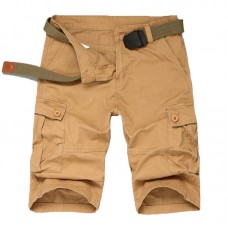 Men's Outdoor Multi-pocket Overalls Shorts Casual Sports Straight Cropped Trousers Bbreeches