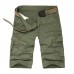 Men's Outdoor Multi-pocket Overalls Shorts Casual Sports Straight Cropped Trousers Bbreeches