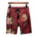 Men's Large Size Casual Loose Floral Printted Knee-Length Shorts