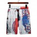 Men's Large Size Casual Loose Floral Printted Knee-Length Shorts