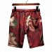 Men's Large Size Casual Loose Floral Printted Knee-Length Shorts