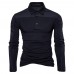 Spring Men Cotton Solid Color Long Sleeve Golf Shirts Multi-color Fall Leisure T-shirts