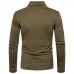 Spring Men Cotton Solid Color Long Sleeve Golf Shirts Multi-color Fall Leisure T-shirts