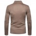 Spring Men Cotton Solid Color Long Sleeve Golf Shirts Multi-color Fall Leisure T-shirts