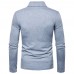 Spring Men Cotton Solid Color Long Sleeve Golf Shirts Multi-color Fall Leisure T-shirts