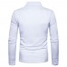 Spring Men Cotton Solid Color Long Sleeve Golf Shirts Multi-color Fall Leisure T-shirts