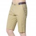 Summer Cotton Leisure Knee-length Shorts Breathable Pure Color Outdoor Cargo Pants for Men