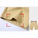 Summer Cotton Leisure Knee-length Shorts Breathable Pure Color Outdoor Cargo Pants for Men