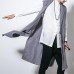 Mens Chinese Style Vintage Cotton Loose Fall Cardigan Sleeveless Coats