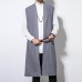 Mens Chinese Style Vintage Cotton Loose Fall Cardigan Sleeveless Coats