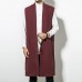 Mens Chinese Style Vintage Cotton Loose Fall Cardigan Sleeveless Coats