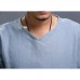 Ethnic Casual Men's Long-sleeved V-neck Solid Color Large Size Loose T-Shirts