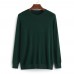 Men's Warm Knitted Solid Color Slim Pullovers Casual O-neck Long Sleeve Sweaters