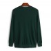 Men's Warm Knitted Solid Color Slim Pullovers Casual O-neck Long Sleeve Sweaters