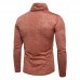 Men's Vintage Slim Fit Cotton Long Sleeve Solid Color Striped Casual T-shirts