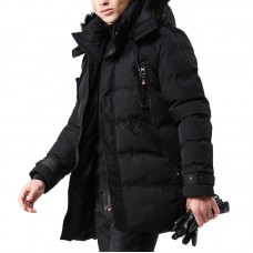 Winter Thick Warm Windproof Removable Furry Hood Outwear Jacket Parka for Men