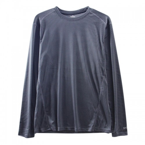 Men's Casual Round Collar Stretch Quick-drying Long Sleeved T-Shirts