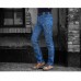 Mens Multi-pocket Denim Pants Tactical Outdoor Cargo Jeans