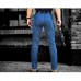 Mens Multi-pocket Denim Pants Tactical Outdoor Cargo Jeans